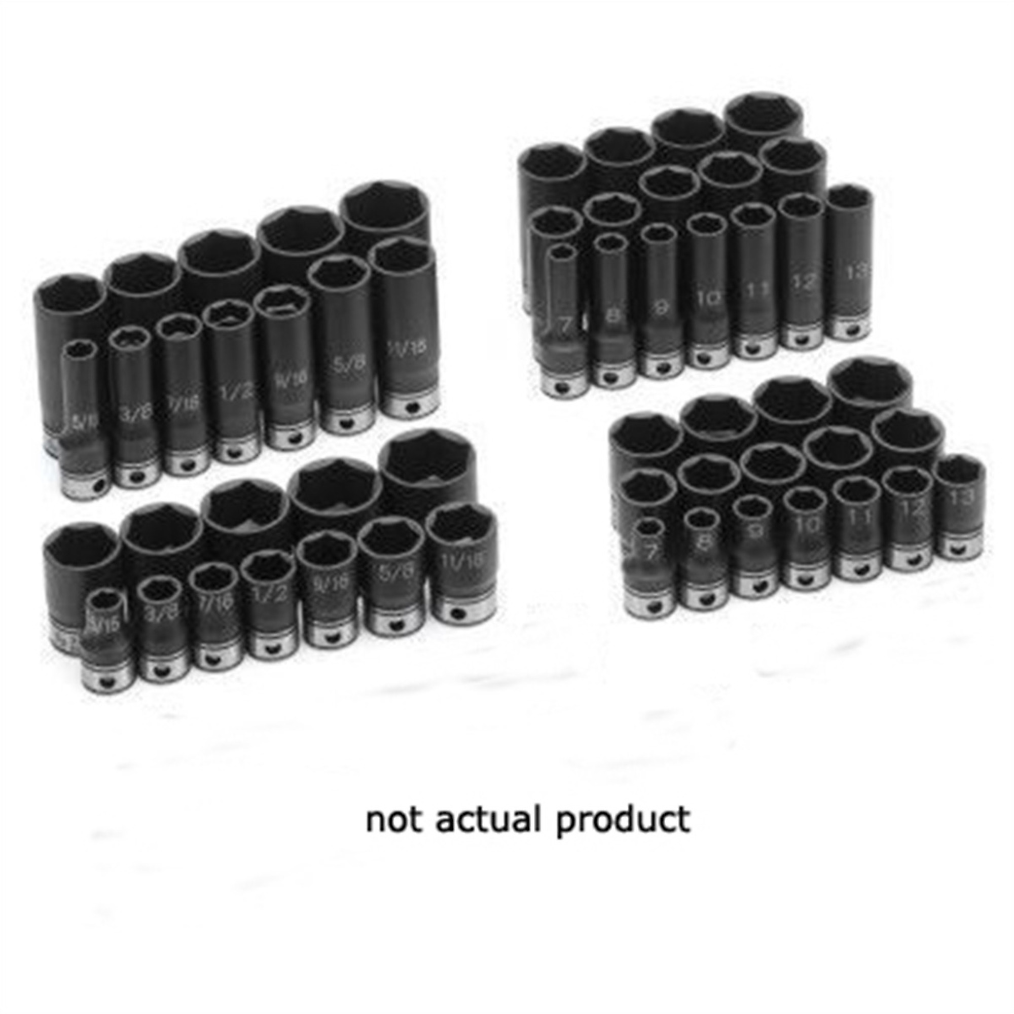Grey Pneumatic Deep Duo-Socket — 3/8in. Drive, 5/16in., 6-Point, Model# GRE81010D